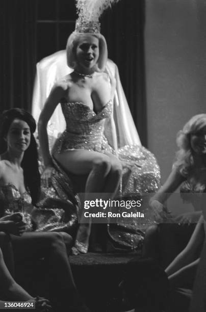 Actress Joi Lansing attends Artists and Models Ball on November 19, 1965 at the Biltmore Theater in New York City.
