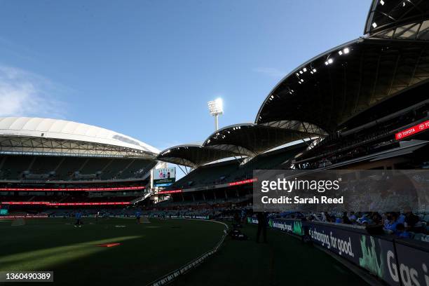 General View during the Men's Big Bash League match between the Adelaide Strikers and the Brisbane Heat at Adelaide Oval, on December 23 in Adelaide,...