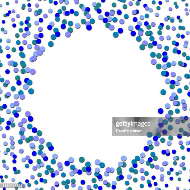 blue - green 3d confetti around copy space. - confetti light blue background stock illustrations