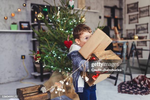 i will take all gifts for me - carrying gifts stock pictures, royalty-free photos & images