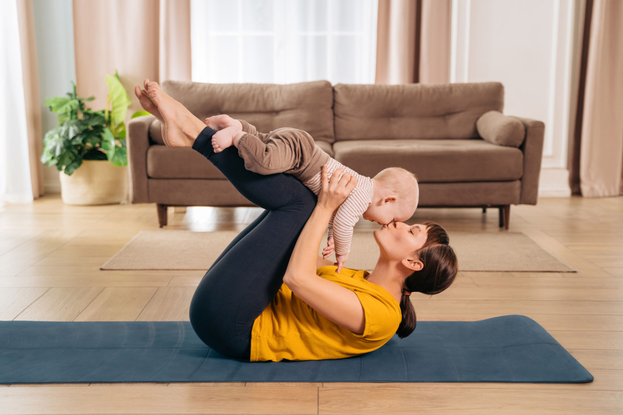 postpartum yoga