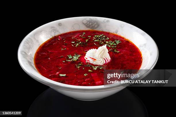 borscht soup - borscht fotografías e imágenes de stock