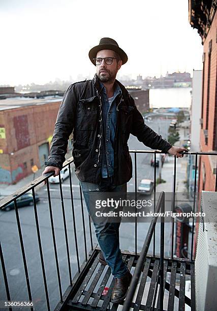Artist Aaron Young is photographed for Madame Figaro on October 26, 2011 in New York City. Figaro ID: 102573-019. CREDIT MUST READ: Robert...