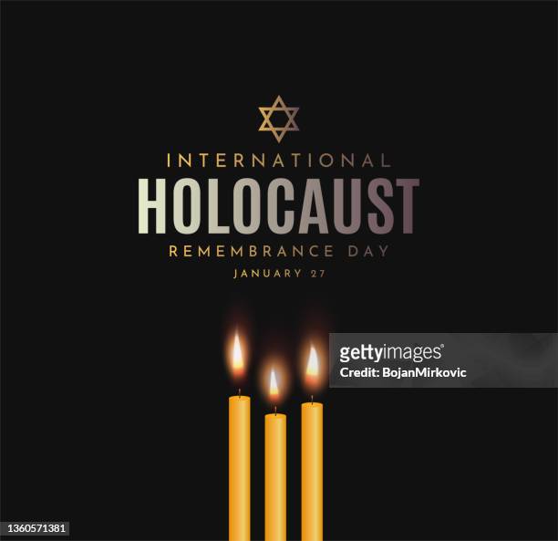 ilustraciones, imágenes clip art, dibujos animados e iconos de stock de antecedentes del día del recuerdo del holocausto. vector - tributo
