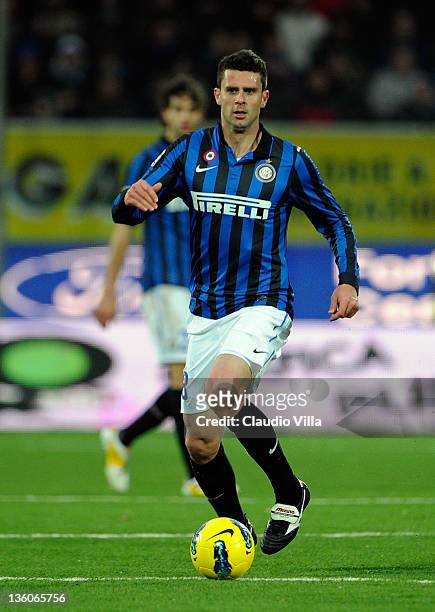 Thiago Motta of FC Inter Milan during the Serie A match between AC Cesena and FC Internazionale Milano at Dino Manuzzi Stadium on December 18, 2011...