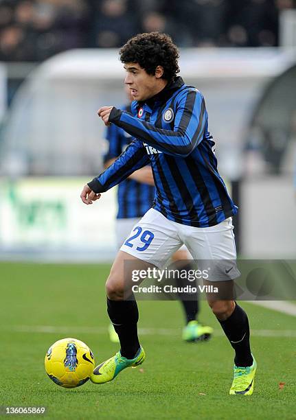 Coutinho of FC Inter Milan during the Serie A match between AC Cesena and FC Internazionale Milano at Dino Manuzzi Stadium on December 18, 2011 in...