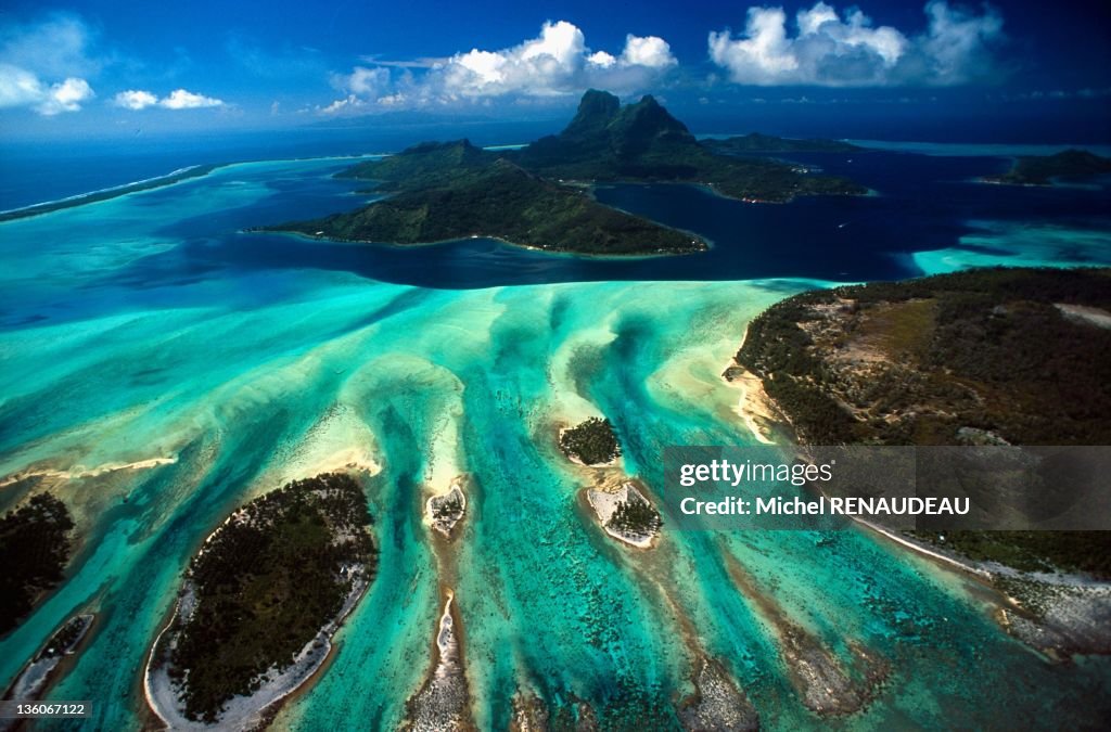 Aerial View of Bora Bora