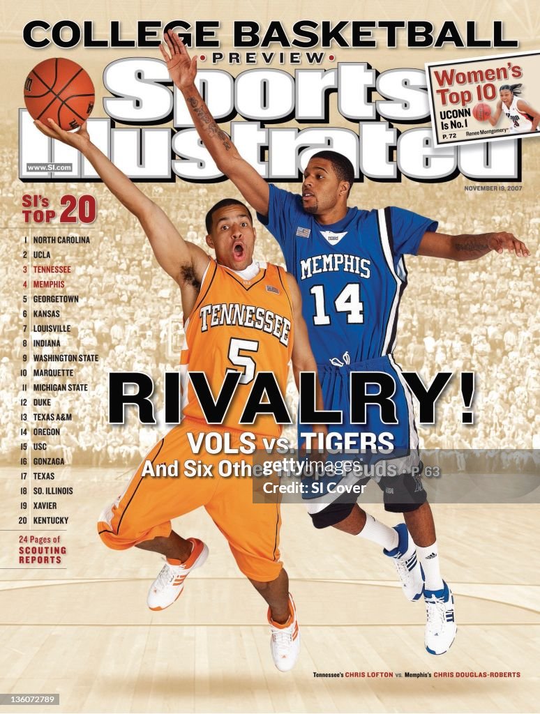 University of Tennessee Chris Lofton and University of Memphis Chris Douglas-Roberts, 2007-08 College Basketball Preview Issue