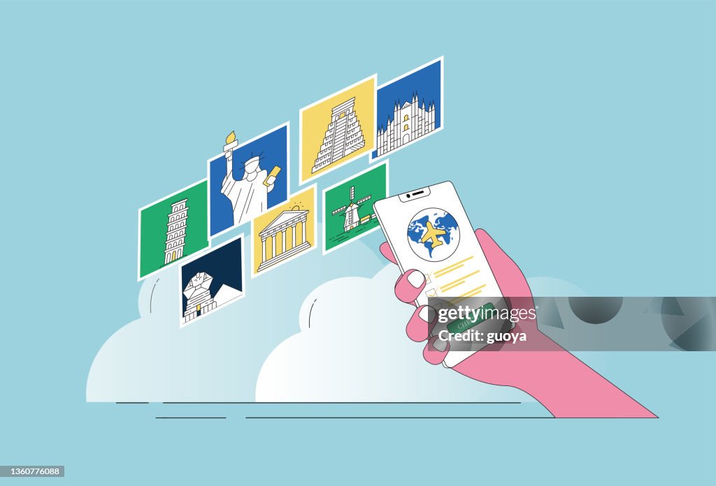 Use su teléfono móvil para pedir boletos aéreos a atracciones turísticas extranjeras.