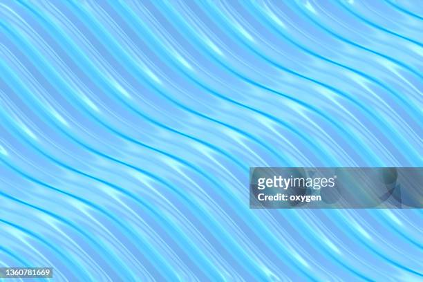 abstract blue metal geometric striped parallel waves background. motion wave curves fluid vibrant shapes - light blue foto e immagini stock
