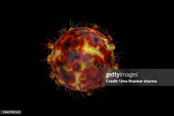 omicron super variant of coronavirus - infectious mononucleosis stock-fotos und bilder