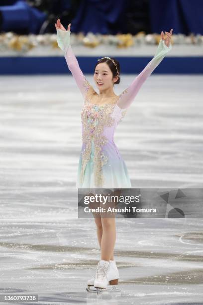 Marin Honda of Japan competes in the Women's Free Skating during day three of the 90th All Japan Figure Skating Championships at Saitama Super Arena...