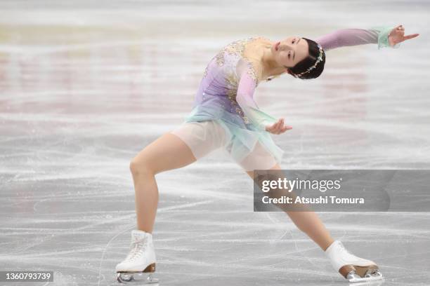 Marin Honda of Japan competes in the Women's Free Skating during day three of the 90th All Japan Figure Skating Championships at Saitama Super Arena...