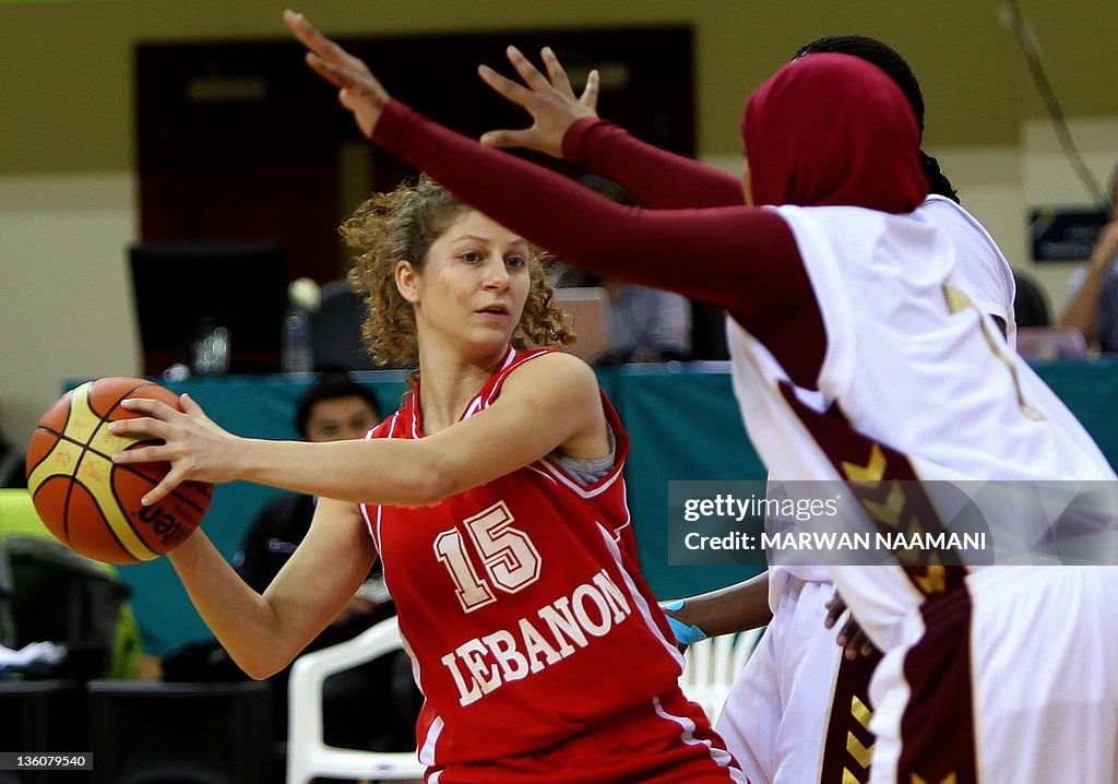 Lebanon's Fay Mary Prince (L) is challen