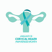 January is Cervical Health Awareness Month vector