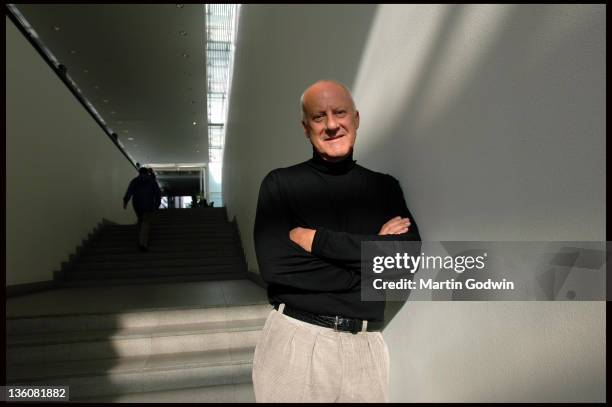 Sir Norman Foster, architect, at the head quarters of Foster + Partners in Battersea, London 20th October 2005.