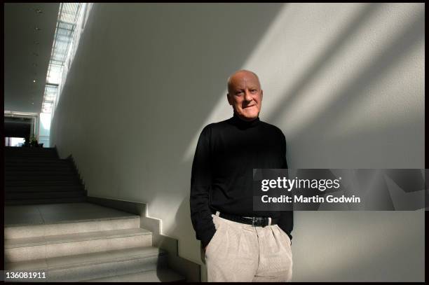 Sir Norman Foster, architect, at the head quarters of Foster + Partners in Battersea, London 20th October 2005.