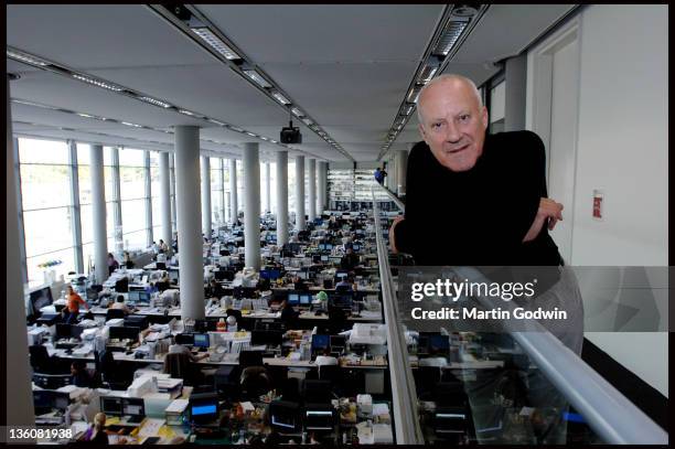 Sir Norman Foster, architect, at the head quarters of Foster + Partners in Battersea, London 20th October 2005.