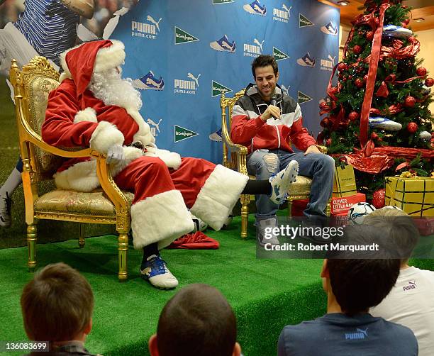 Cesc Fabregas attends a press presentation of the new Puma PowerCat 1.12 shoe at the Corte Ingles store on December 23, 2011 in Barcelona, Spain.