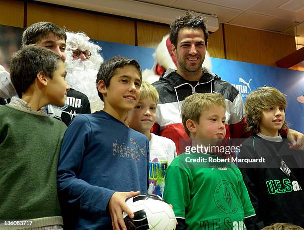 Cesc Fabregas attends a press presentation of the new Puma PowerCat 1.12 shoe at the Corte Ingles store on December 23, 2011 in Barcelona, Spain.