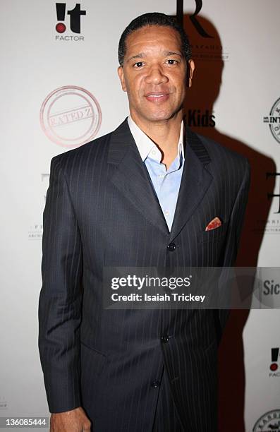 Former CFL player Damon Allen attends the Kardinal Offishall 13th Annual Christmas Party at Crown Lounge on December 22, 2011 in Toronto, Canada.