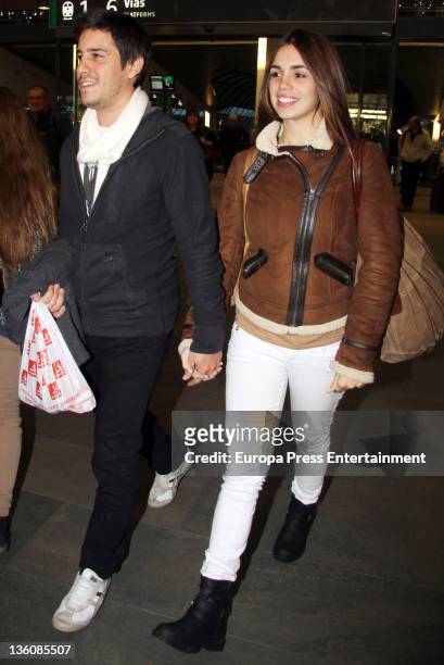 Elena Furiase and Leo Perugorria are seen on December 22, 2011 in Madrid, Spain.