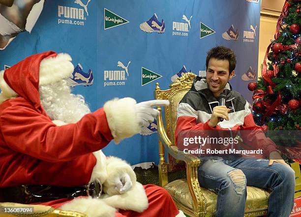 Cesc Fabregas attends a press presentation of the new Puma PowerCat 1.12 shoe at the Corte Ingles store on December 23, 2011 in Barcelona, Spain.