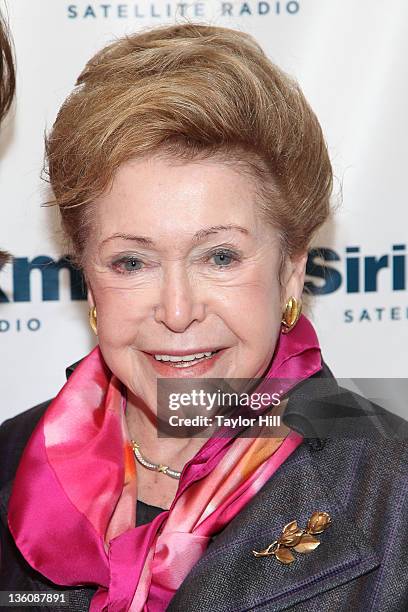 Author Mary Higgins Clark visits the SiriusXM Studio on December 19, 2011 in New York City.