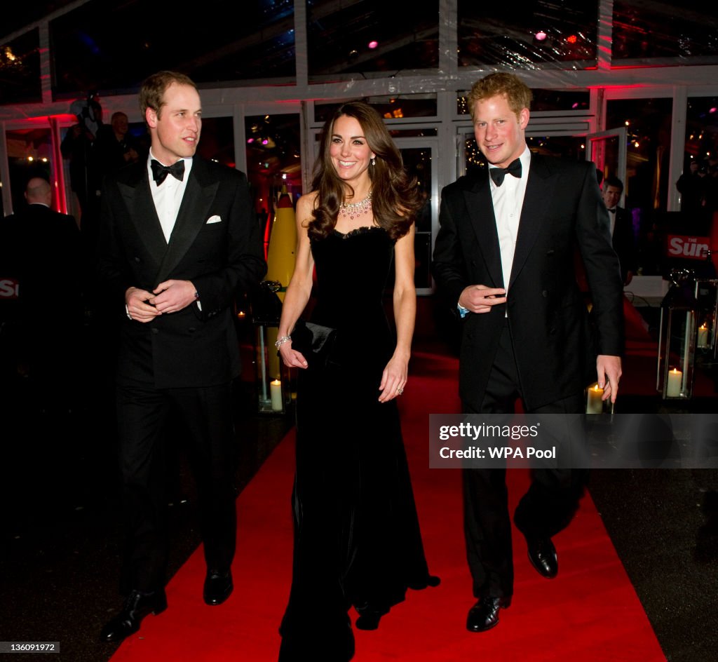 The Duke And Duchess Of Cambridge With Prince Harry Attend A Night For Heroes Sun Military Awards