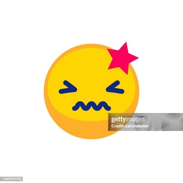 emoticon süßes single-design - pech stock-grafiken, -clipart, -cartoons und -symbole