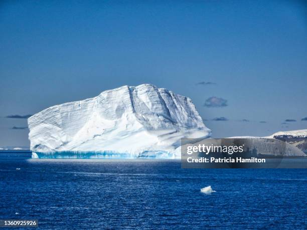 large glacial ice berg, tabarin peninsula - weddell sea - fotografias e filmes do acervo
