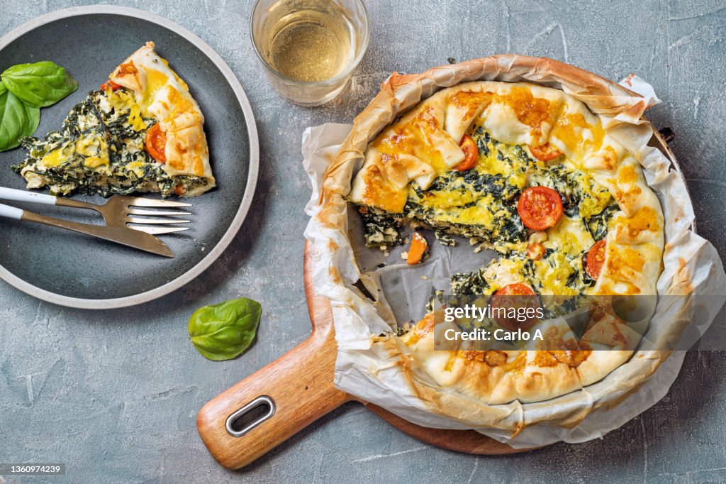 Rustic baked Spinach pie