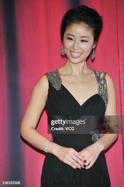 Actress Ruby Lin attends Anhui TV Drama Awards Ceremony at China National Convention Center on December 23, 2011 in Beijing, China.