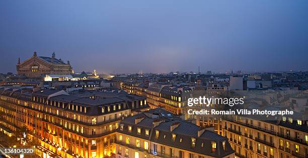 opera garnier in paris - paris france at night stock pictures, royalty-free photos & images