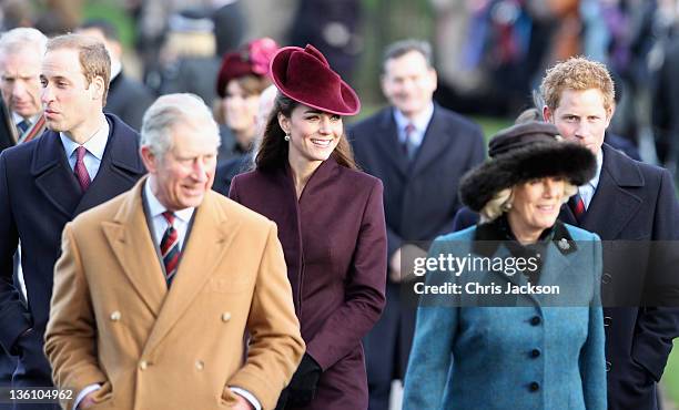 Prince William, Duke of Cambridge, Prince Charles, Prince of Wales, Catherine, Duchess of Cambridge, Camilla, Duchess of Conrwall and Prince Harry...