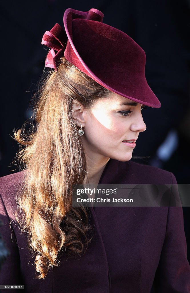 British Royals Attend Christmas Day Service At Sandringham