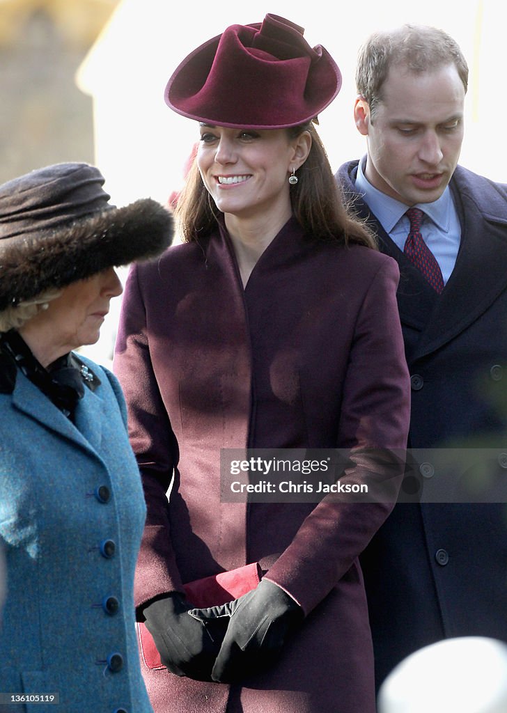 British Royals Attend Christmas Day Service At Sandringham