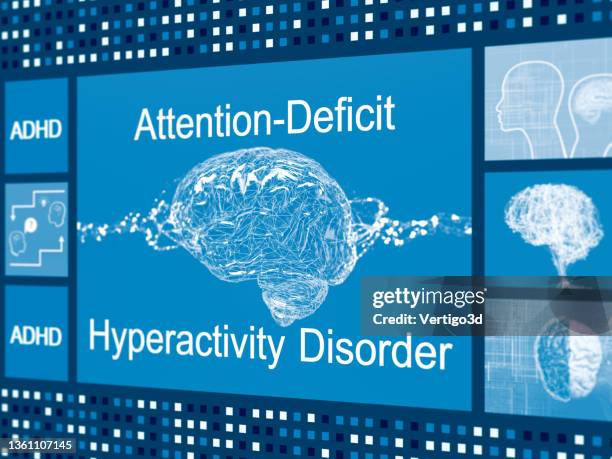 adhd attention-deficit / hyperactivity disorder - adhd stockfoto's en -beelden