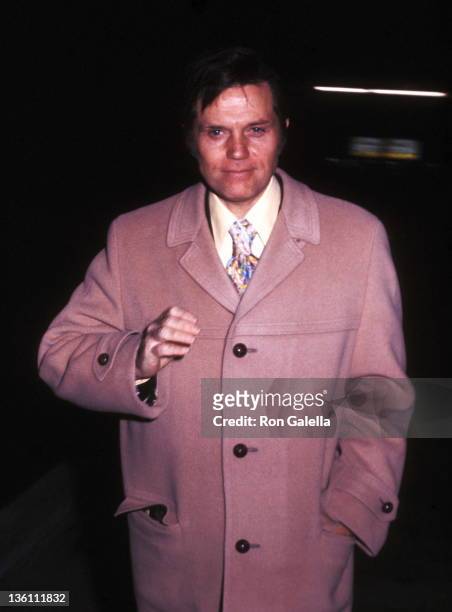 Actor Jack Lord on January 19, 1972 at the CBS Television City for a taping of "Hawaii Five-O" in Los Angeles, California.