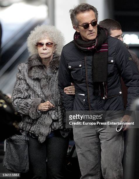 Dukes of Alba Cayetana Fitz-James Stuart and Alfonso Diez are seen on December 19, 2011 in Madrid, Spain.