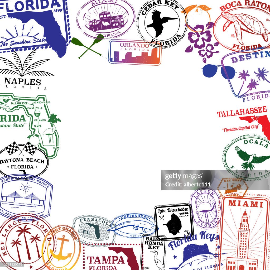 Florida State Retro Graphic Collage