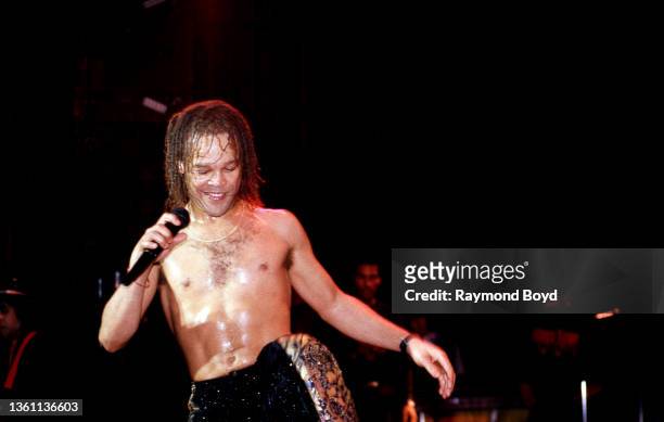 Singer Johnny Kemp performs at the Riviera Theatre in Chicago, Illinois in November 1988.