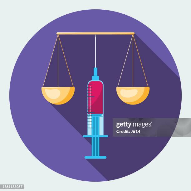 pros and cons of vaccination - epidemiology icon stock illustrations