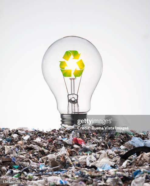 ecologic bulb - digitaal samengesteld beeld stockfoto's en -beelden