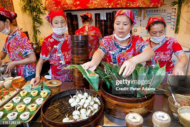 Street Stall Selling Food Chengdu Sichuan China, Foto de stock