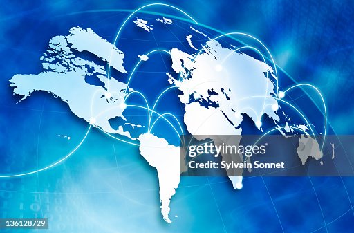 Communication Distribution Map World Communications Networking Map High-Res Vector Graphic - Getty Images