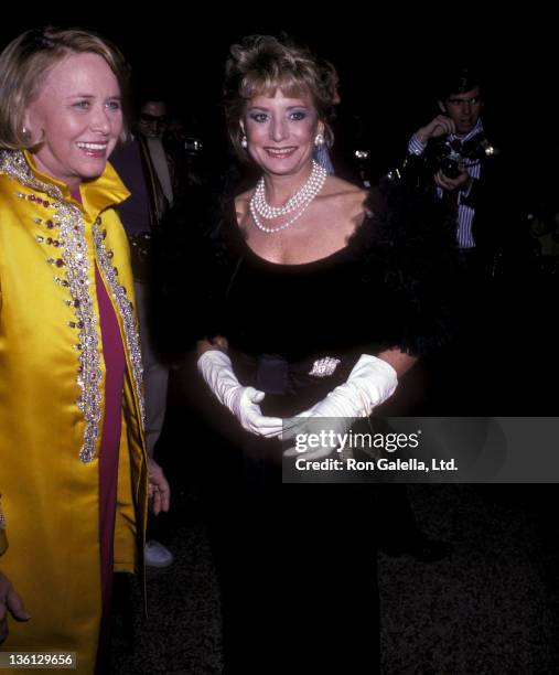 Gossip columnist Liz Smith and TV personality Barbara Walters attend the Metropolitan Museum of Art's Costume Institute Gala Exhibition of "Costumes...