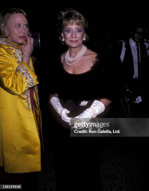 Gossip columnist Liz Smith and TV personality Barbara Walters attend the Metropolitan Museum of Art's Costume Institute Gala Exhibition of "Costumes...