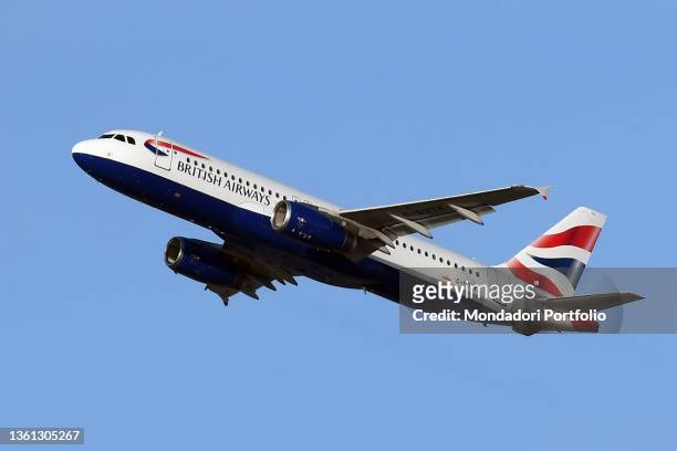 Airbus A320 British Airways. Aircraft to Fiumicino Leonardo da Vinci Airport. Fiumicino , December 15th, 2021