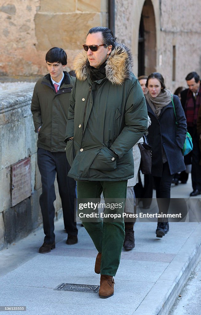 Marichalar Family Attend Funeral For Count of Ripalda Amalio de Marichalar In Soria - December 26, 2011